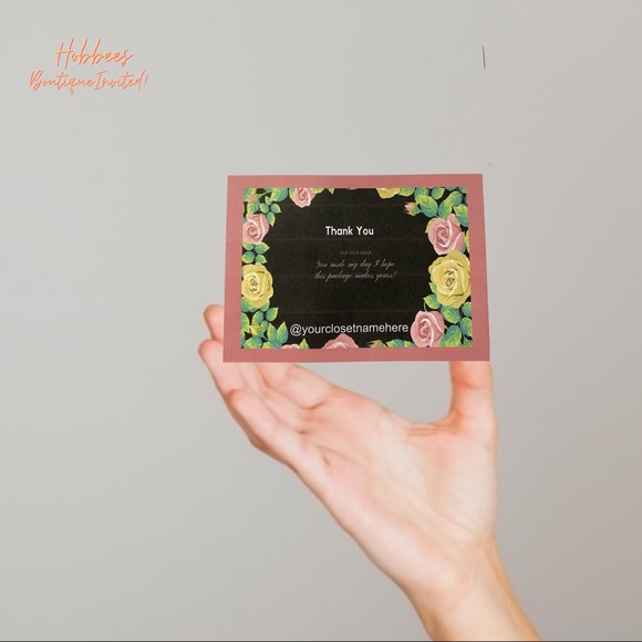 Thank You Cards with Rose design - Picture 5 of 9